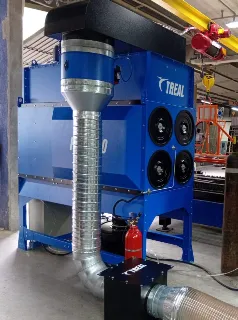 Instalação de sistema de exaustão e filtragem TREAL em cliente industrial